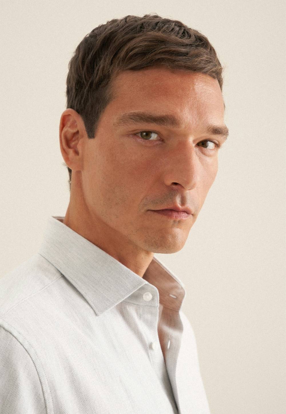 Studio Seidensticker Fischgrat Flanellhemd In Regular Mit Kentkragen