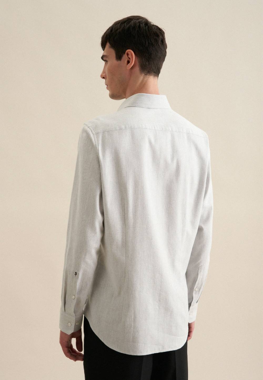 Studio Seidensticker Fischgrat Flanellhemd In Shaped Mit Kentkragen