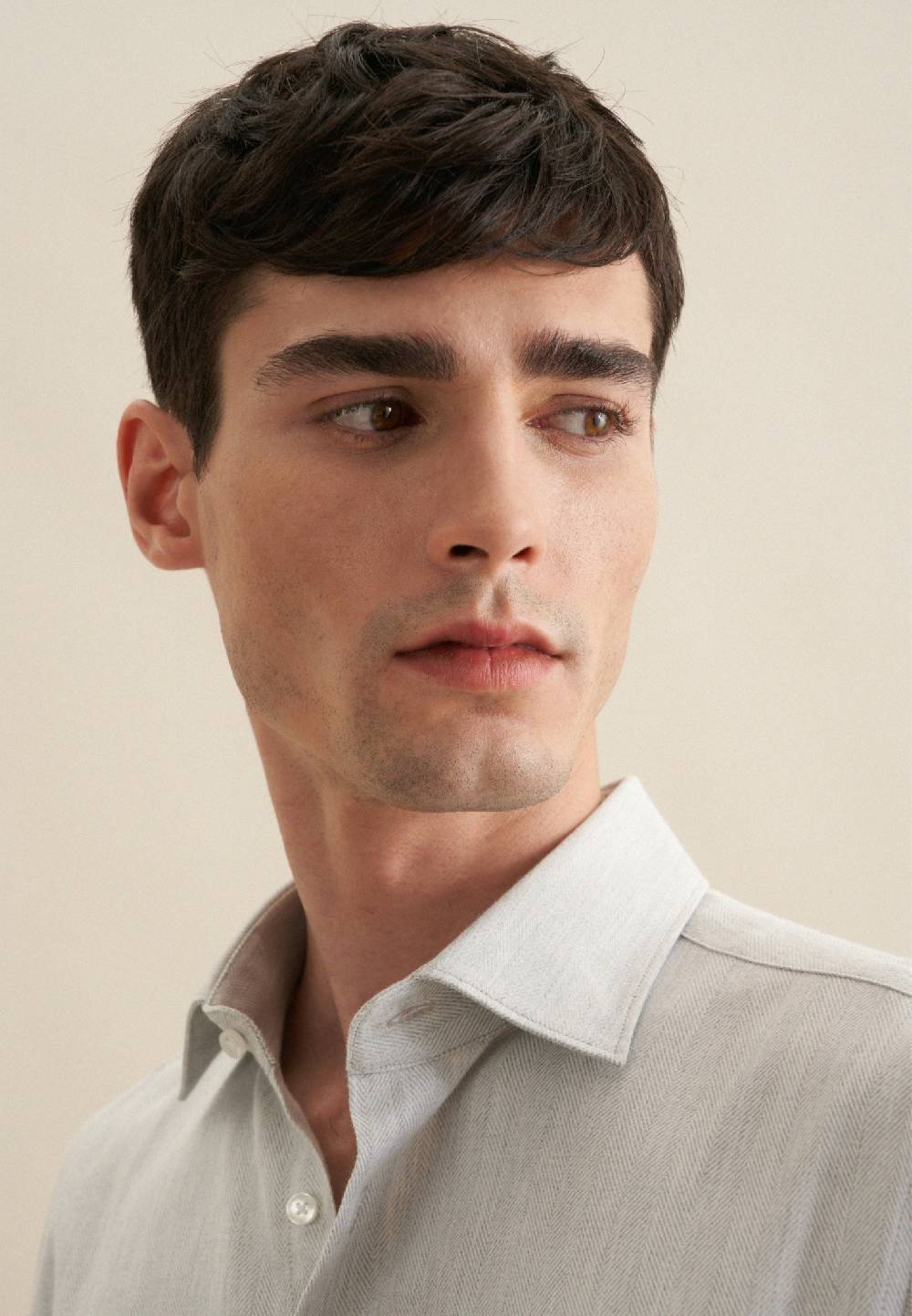 Studio Seidensticker Fischgrat Flanellhemd In Shaped Mit Kentkragen