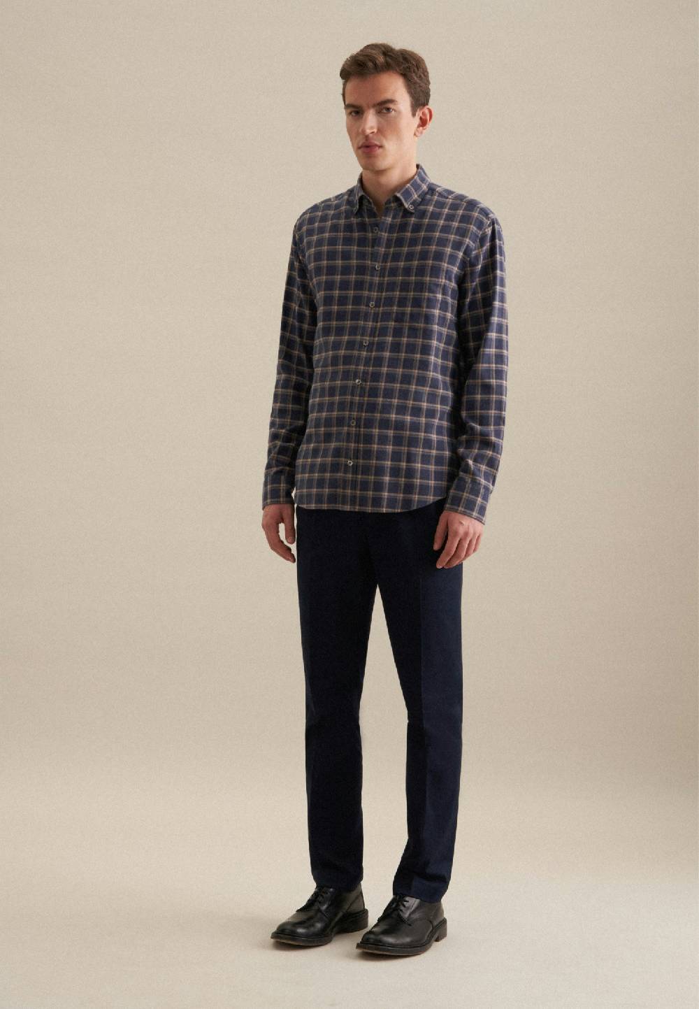 Studio Seidensticker Flanell Casual Hemd In Regular Mit Button-Down-Kragen