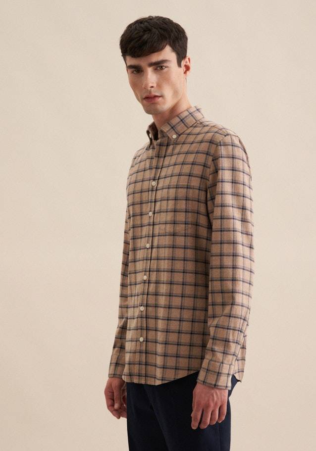 Studio Seidensticker Flanell Casual Hemd in Slim mit Button-Down-Kragen