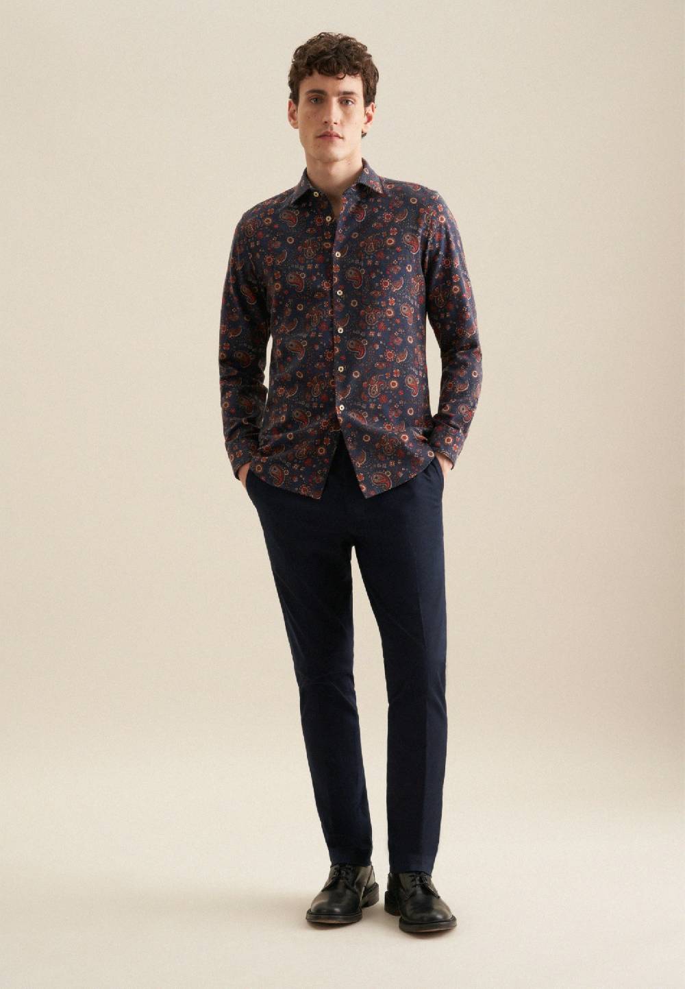 Studio Seidensticker Flanell Casual Hemd In Slim Mit Kentkragen