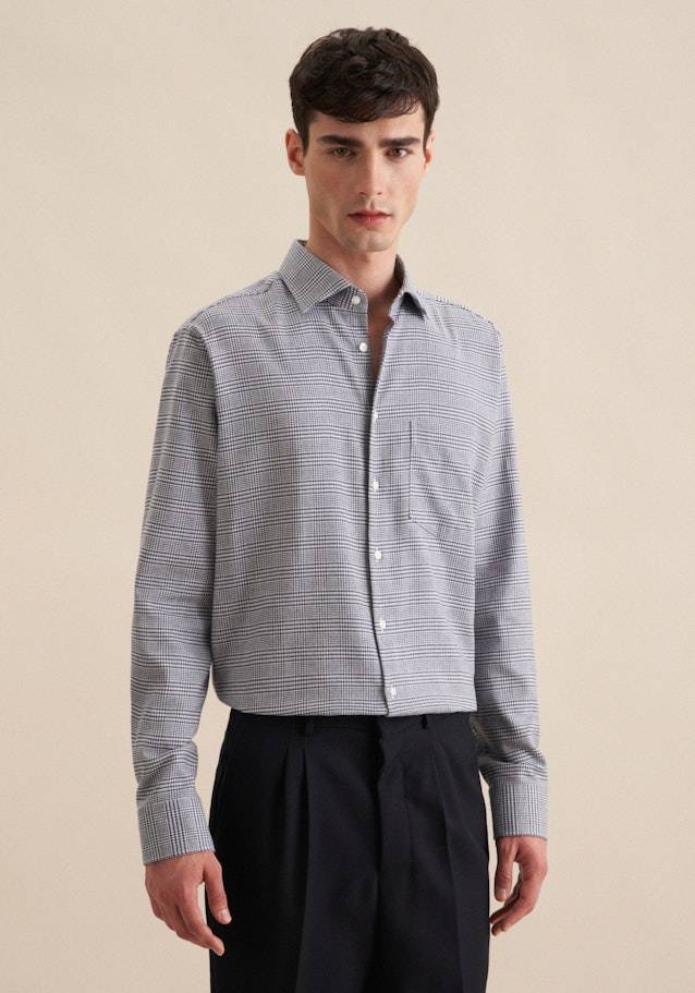 Studio Seidensticker Flanell Flanellhemd in Regular mit Kentkragen