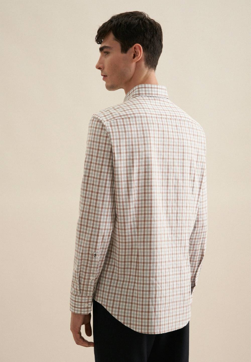 Studio Seidensticker Flanell Flanellhemd In Shaped Mit Button-Down-Kragen
