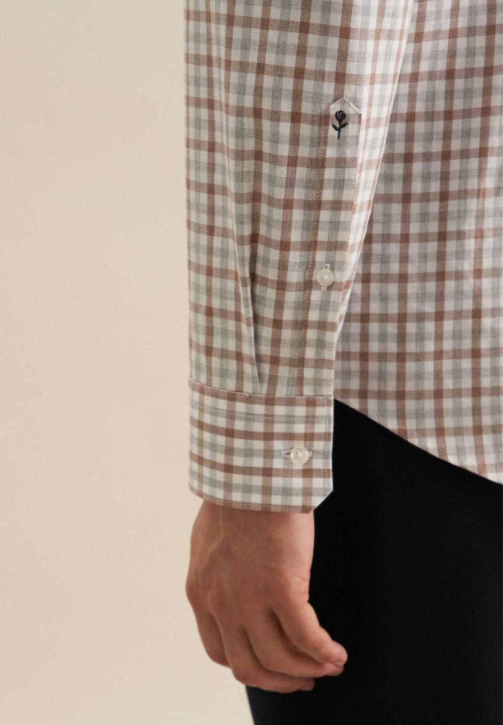 Studio Seidensticker Flanell Flanellhemd In Shaped Mit Button-Down-Kragen