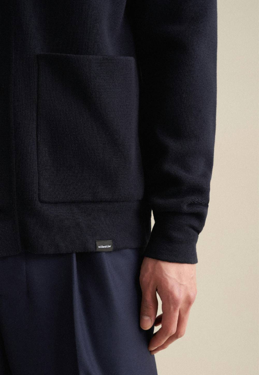 Studio Seidensticker Kragen Strick-Jacke Regular 100% Baumwolle