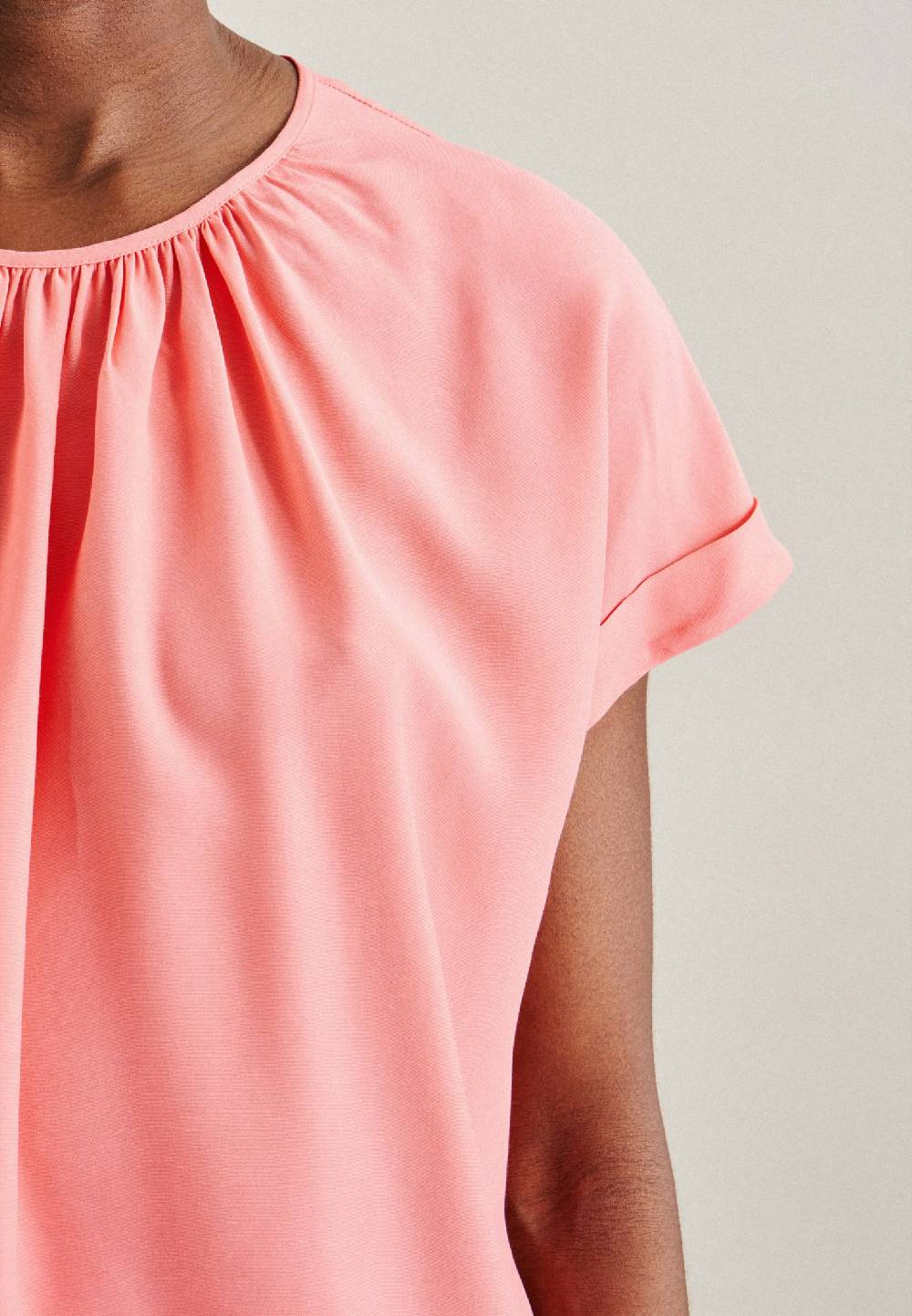 Studio Seidensticker Kurzarm Leinwandbindung Shirtbluse