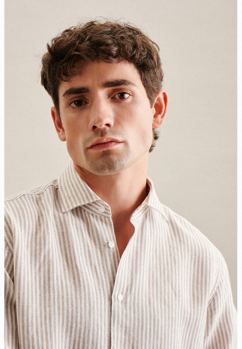 Studio Seidensticker Leinen Business Hemd In Regular Mit Kentkragen