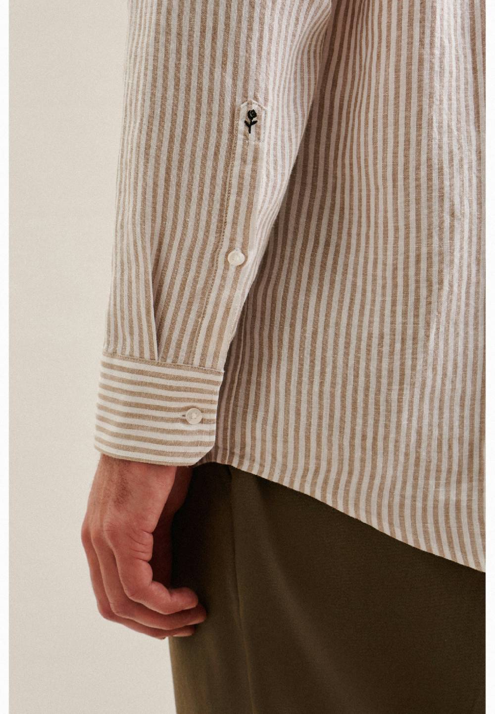 Studio Seidensticker Leinen Business Hemd In Regular Mit Kentkragen