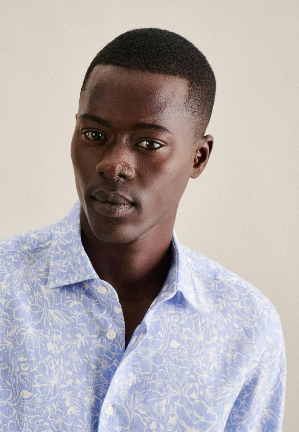 Studio Seidensticker Leinen Business Hemd In Shaped Mit Kentkragen