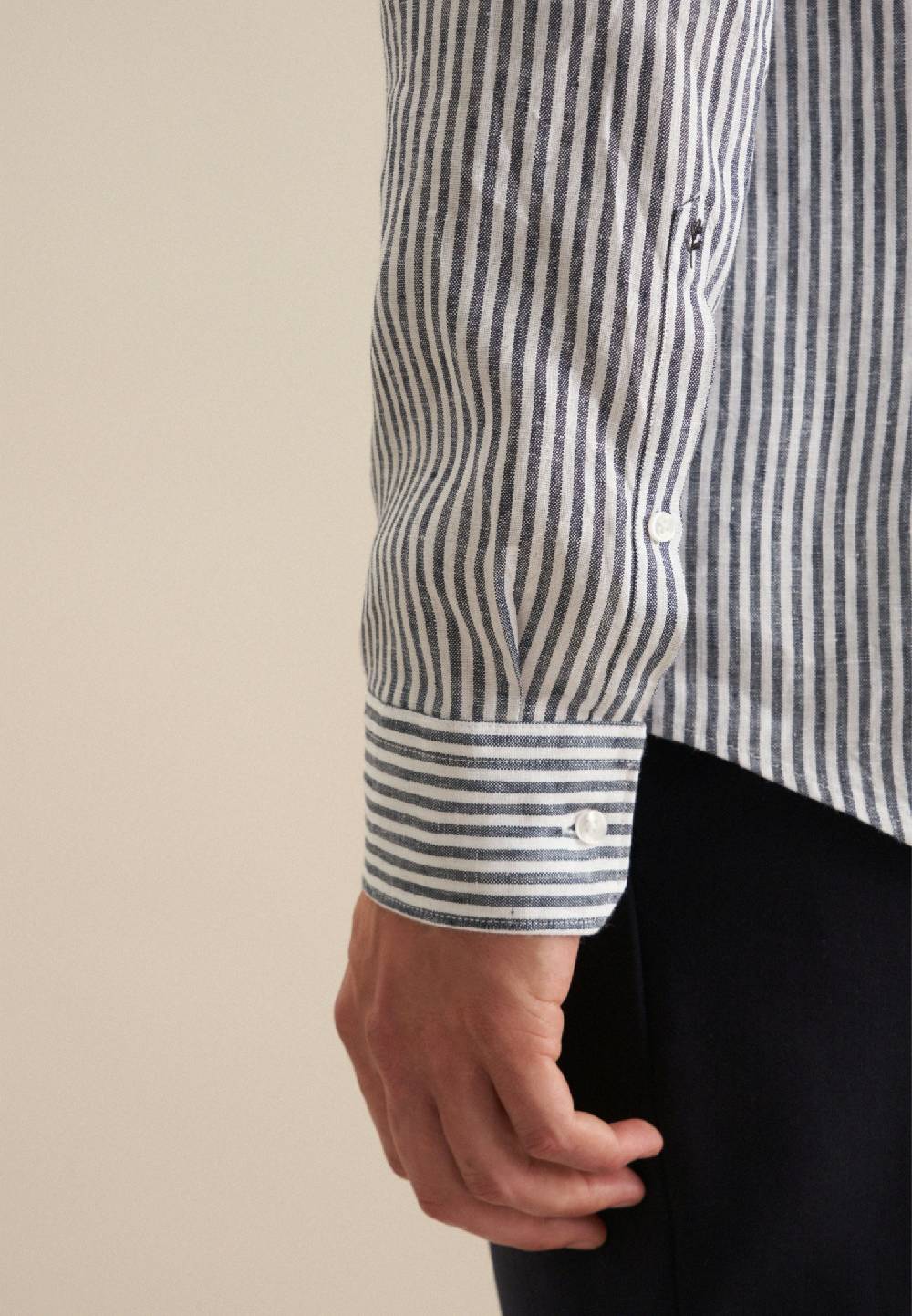 Studio Seidensticker Leinen Business Hemd In Slim Mit Kentkragen