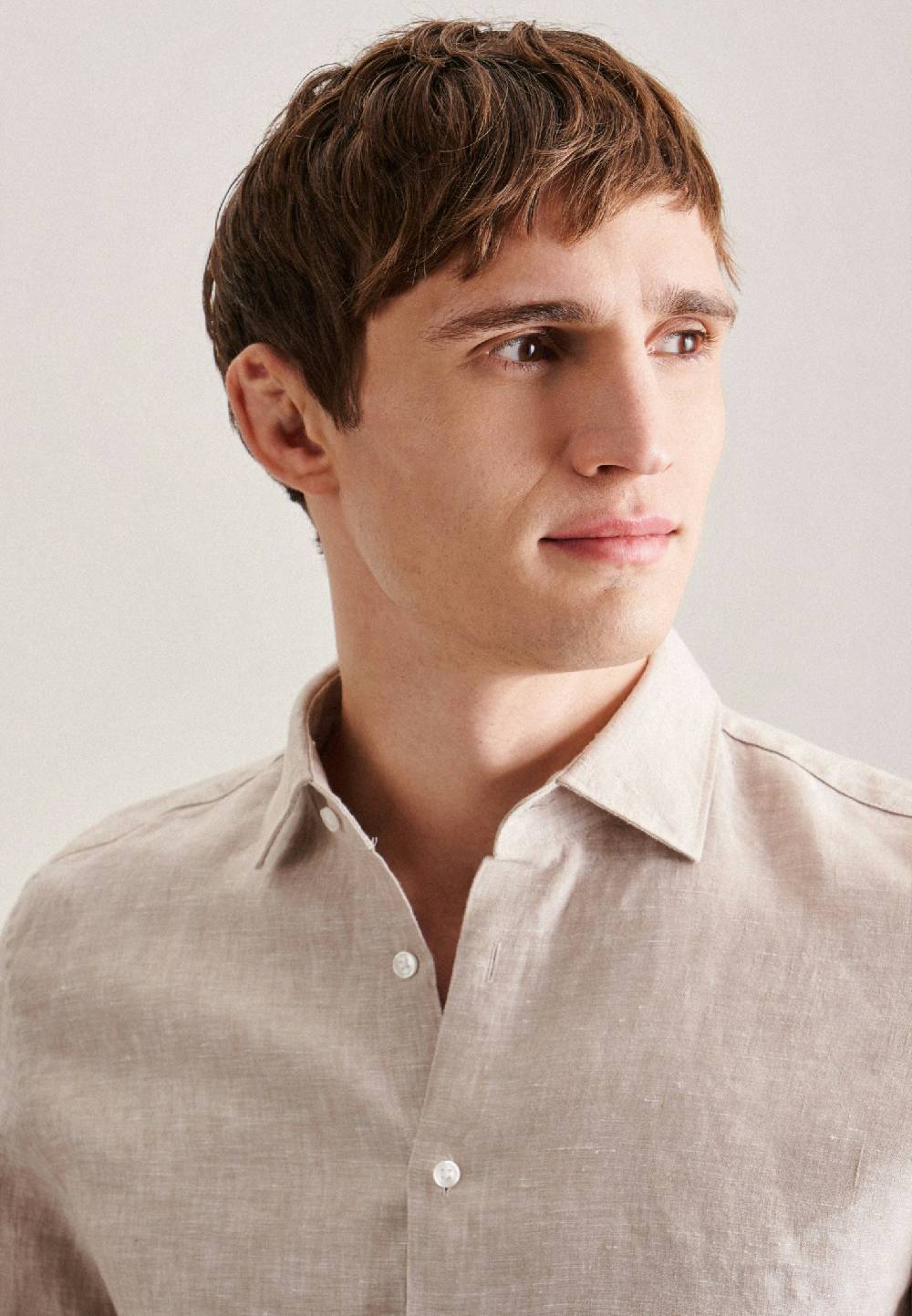 Studio Seidensticker Leinen Business Hemd In X-Slim Mit Kentkragen