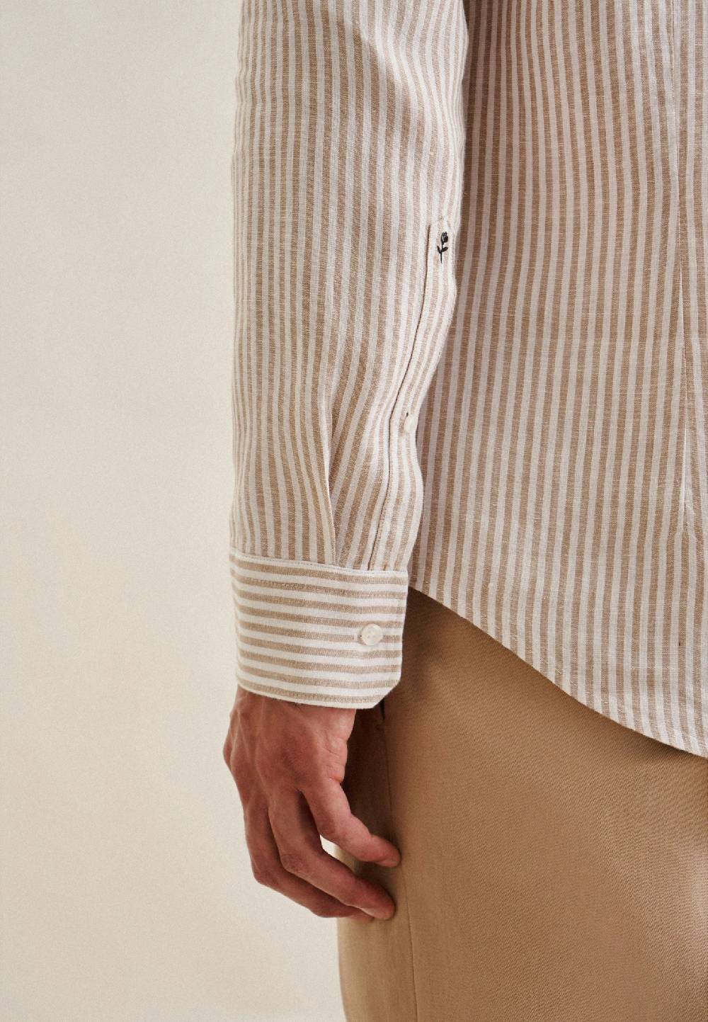 Studio Seidensticker Leinen Business Hemd In X-Slim Mit Kentkragen