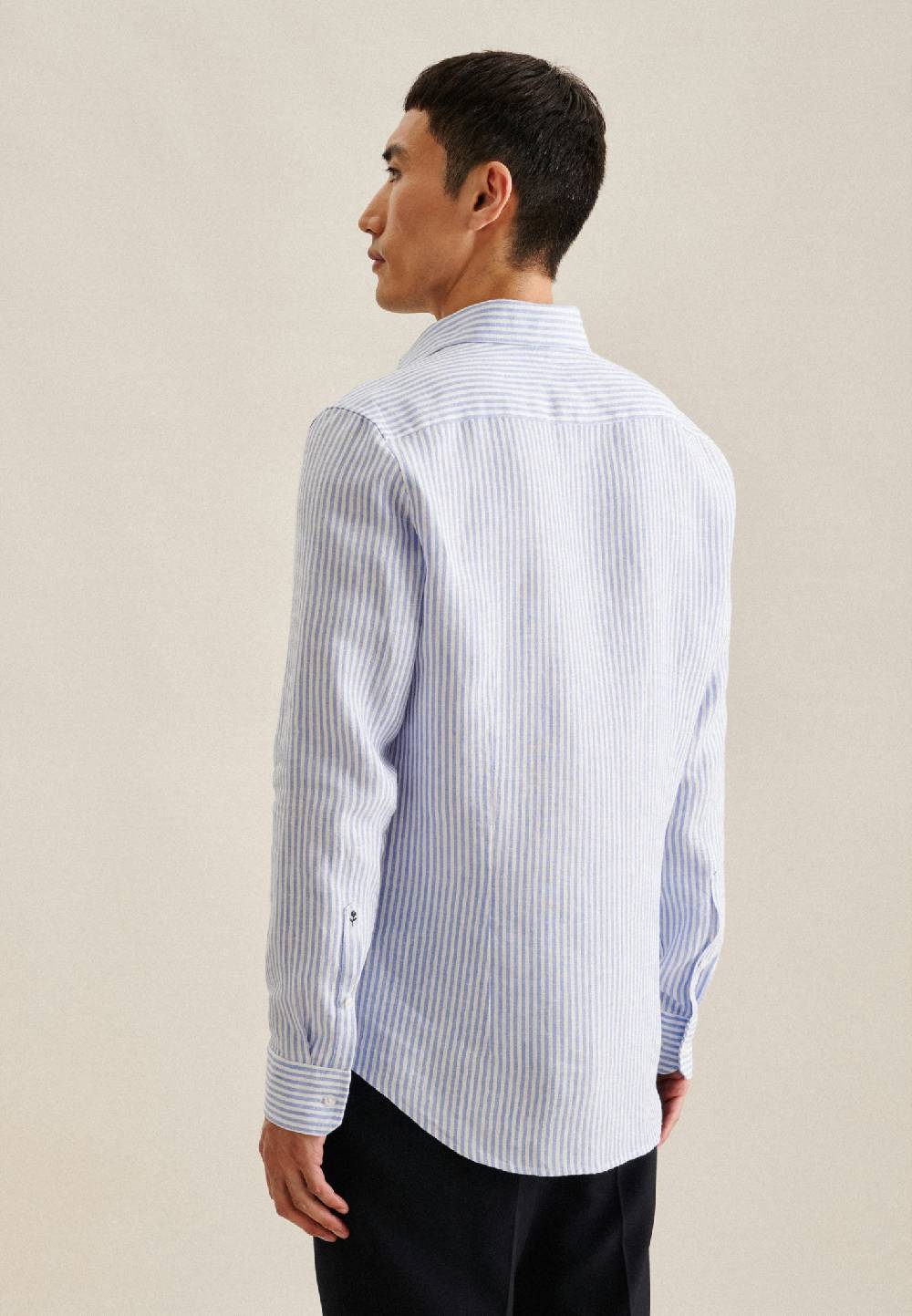 Studio Seidensticker Leinen Business Hemd In X-Slim Mit Kentkragen