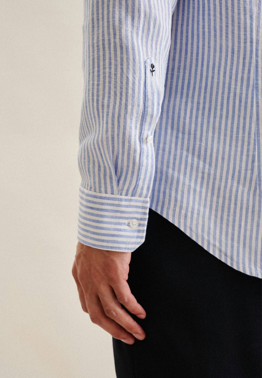 Studio Seidensticker Leinen Business Hemd In X-Slim Mit Kentkragen