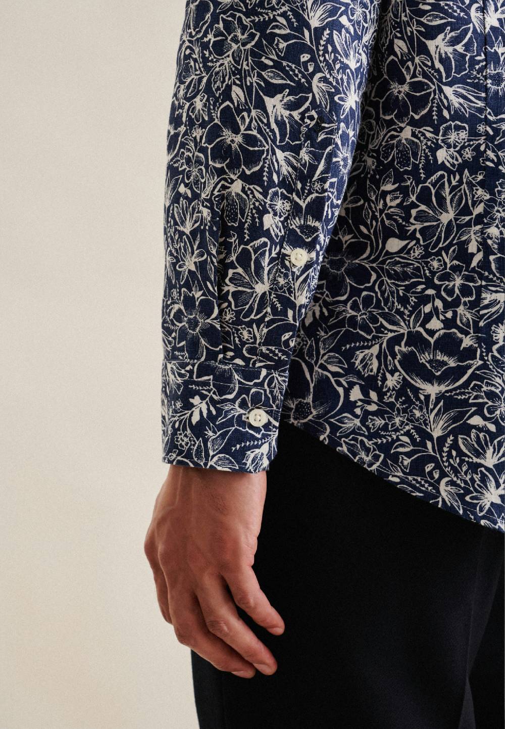 Studio Seidensticker Leinen Business Hemd In X-Slim Mit Kentkragen