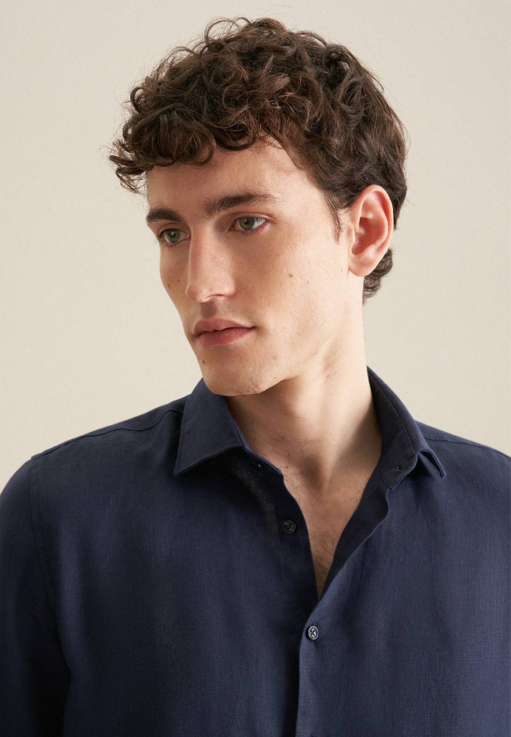 Studio Seidensticker Leinen Kurzarm Business Hemd In Shaped Mit Kentkragen