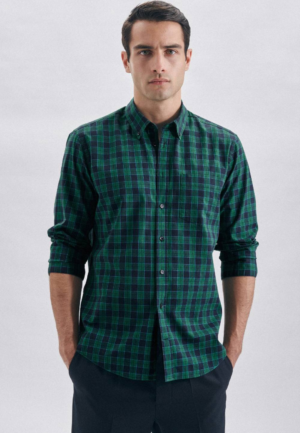 Studio Seidensticker Oxford Oxfordhemd In Regular Mit Button-Down-Kragen