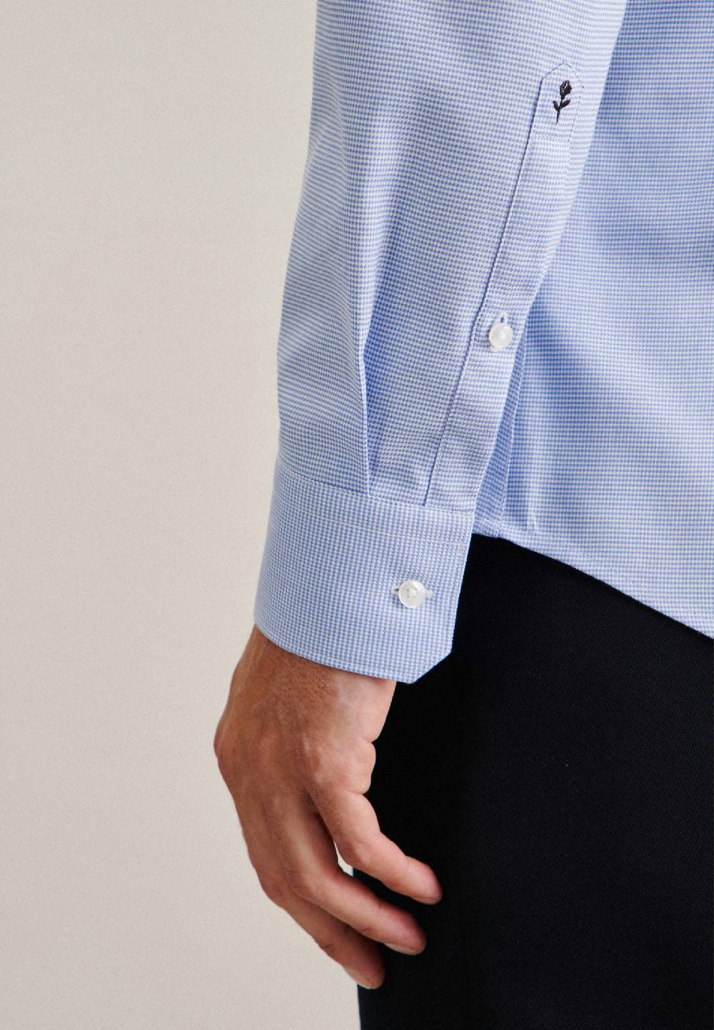 Studio Seidensticker Pepita Business Hemd In X-Slim Mit New Kent