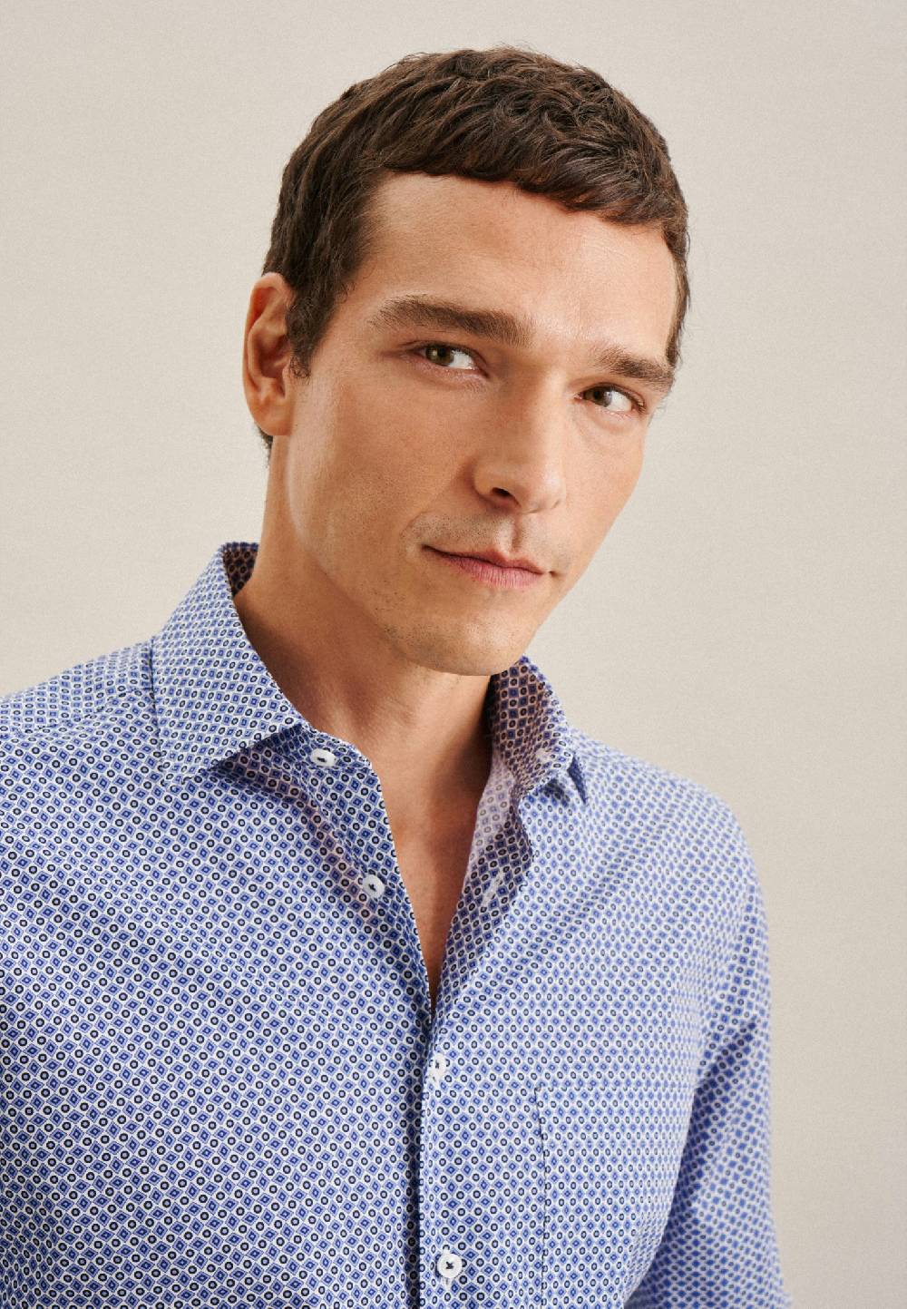 Studio Seidensticker Popeline Business Hemd In Regular Mit Kentkragen