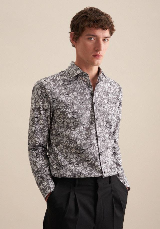 Studio Seidensticker Popeline Business Hemd in Regular mit Kentkragen