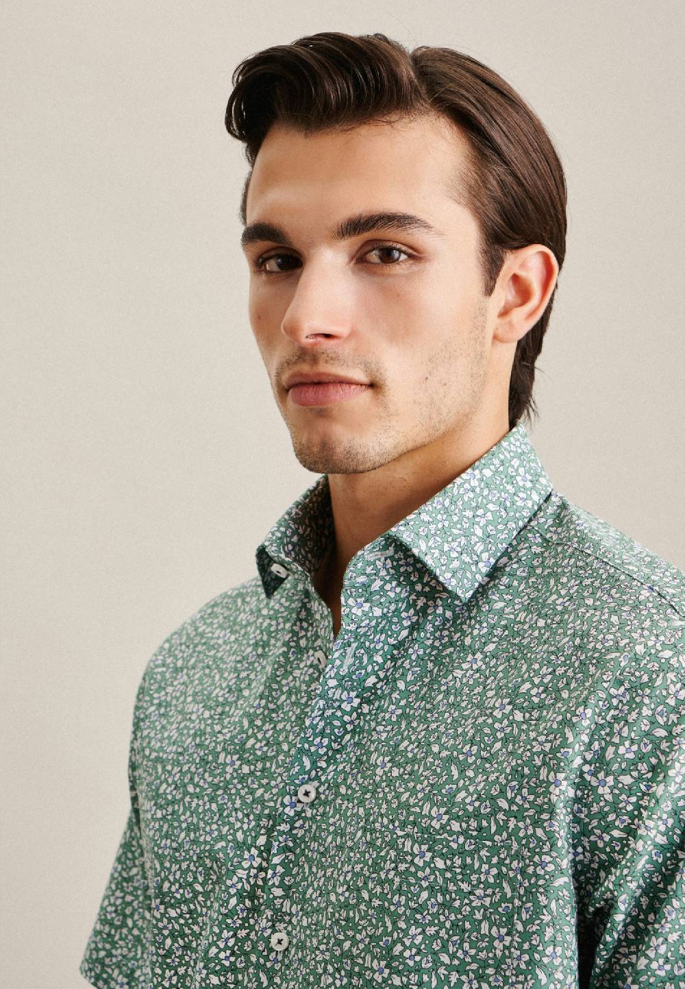 Studio Seidensticker Popeline Kurzarm Business Hemd In Regular Mit Kentkragen