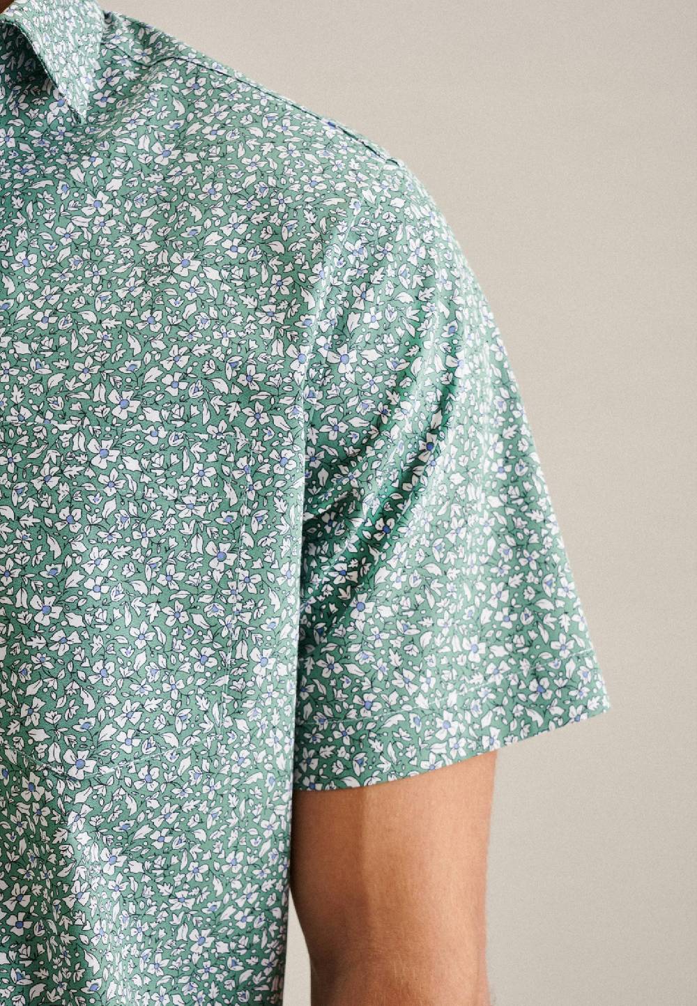 Studio Seidensticker Popeline Kurzarm Business Hemd In Regular Mit Kentkragen