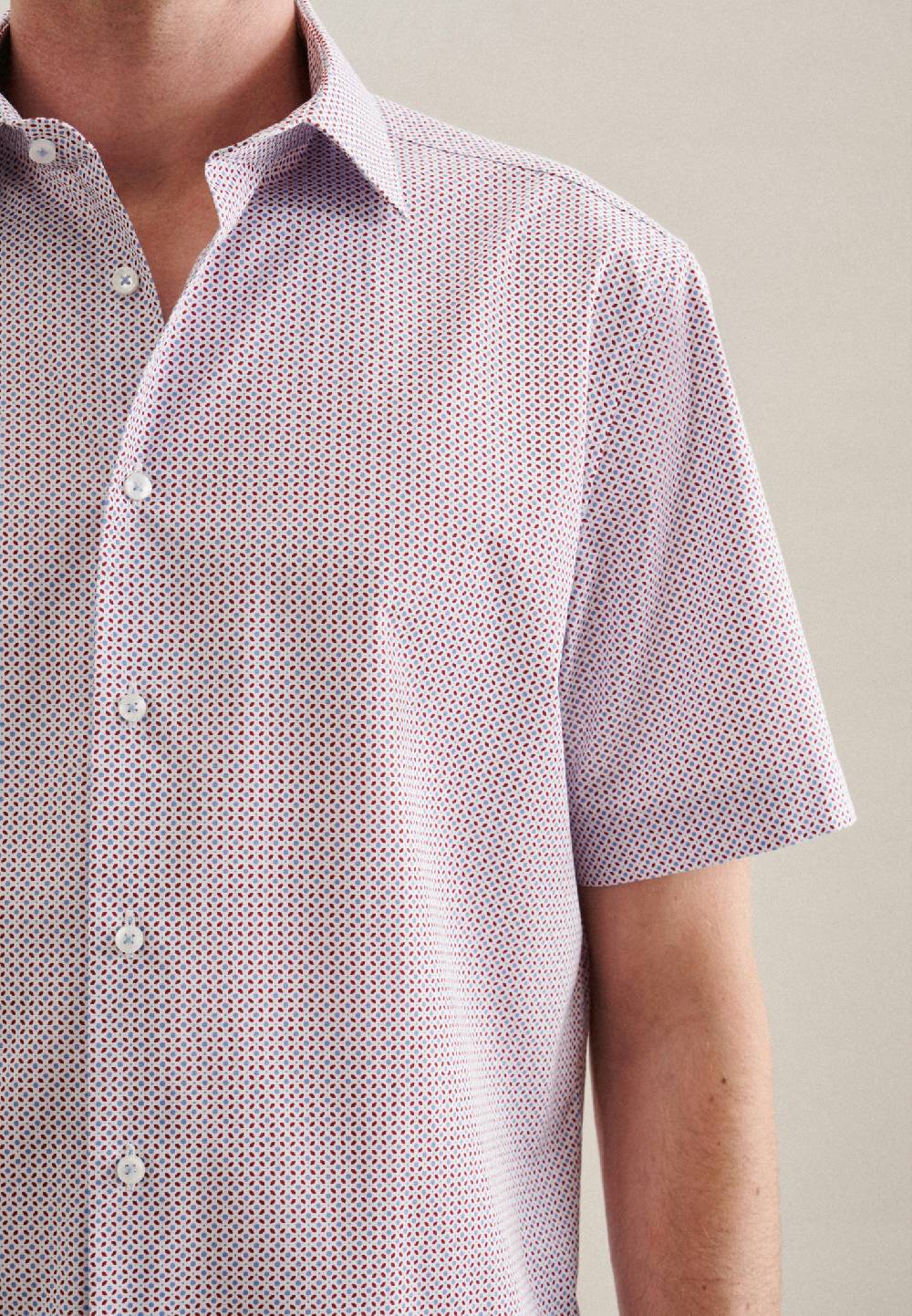 Studio Seidensticker Popeline Kurzarm Business Hemd In Shaped Mit Kentkragen