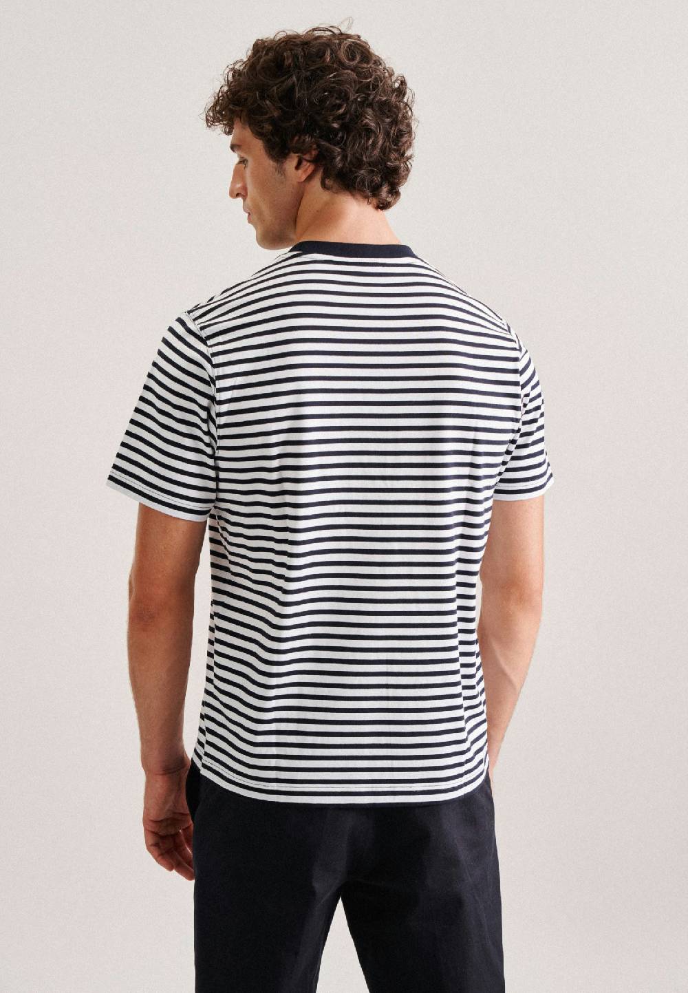 Studio Seidensticker Rundhals T-Shirt Gerader Schnitt (Normal-Fit)