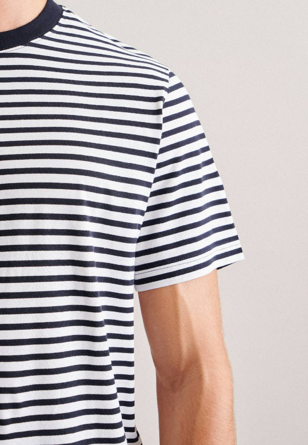 Studio Seidensticker Rundhals T-Shirt Gerader Schnitt (Normal-Fit)