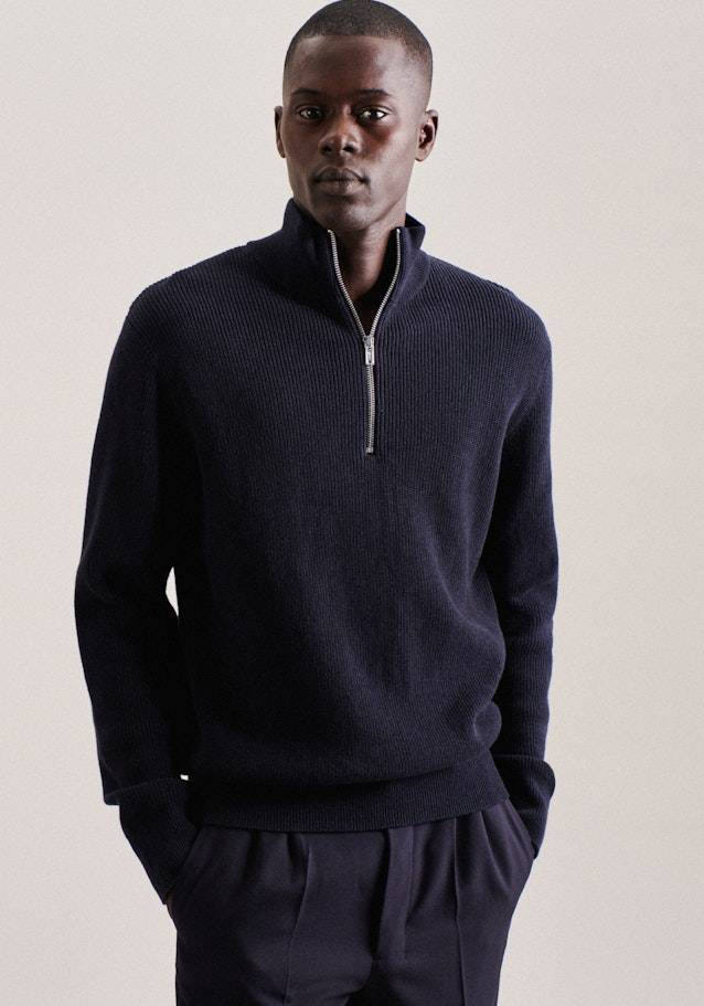 Studio Seidensticker Stehkragen Pullover Gerader Schnitt (Normal-Fit)