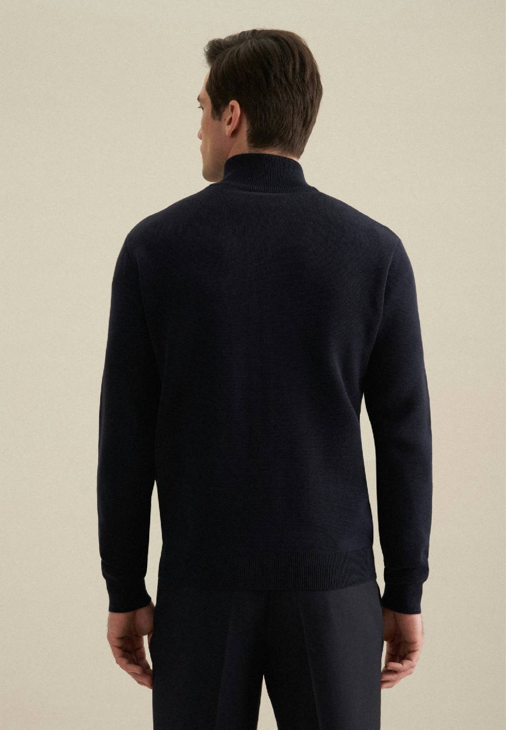 Studio Seidensticker Stehkragen Strick-Jacke Regular 100% Baumwolle