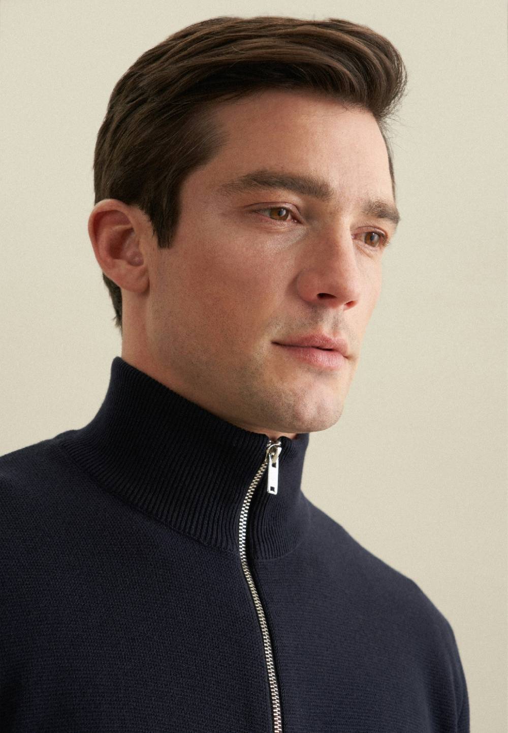 Studio Seidensticker Stehkragen Strick-Jacke Regular 100% Baumwolle