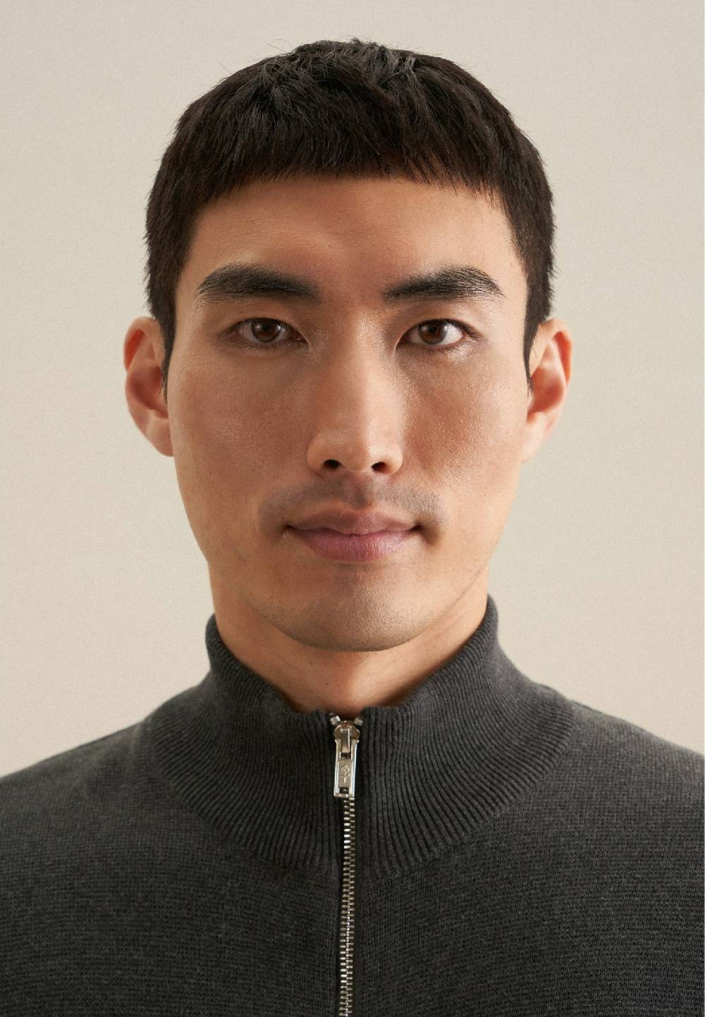 Studio Seidensticker Stehkragen Strick-Jacke Regular 100% Baumwolle