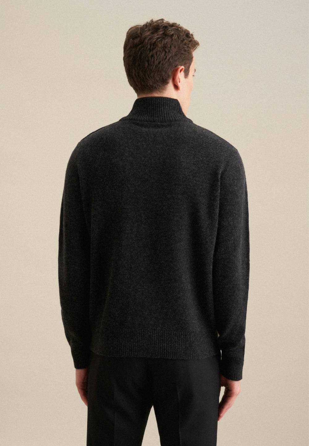 Studio Seidensticker Stehkragen Strick-Jacke Regular