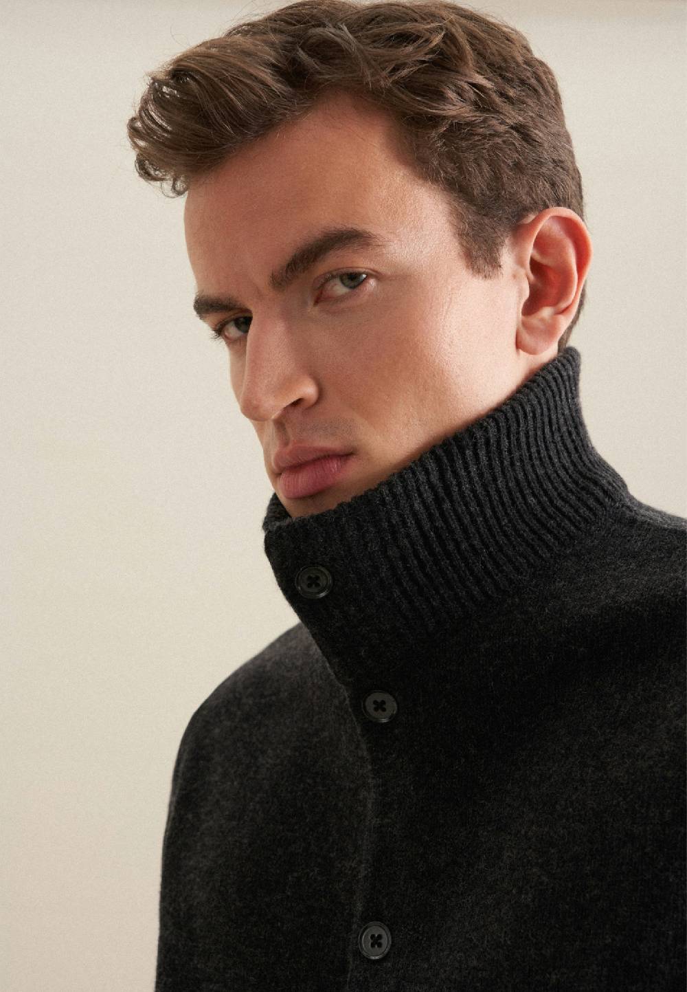 Studio Seidensticker Stehkragen Strick-Jacke Regular