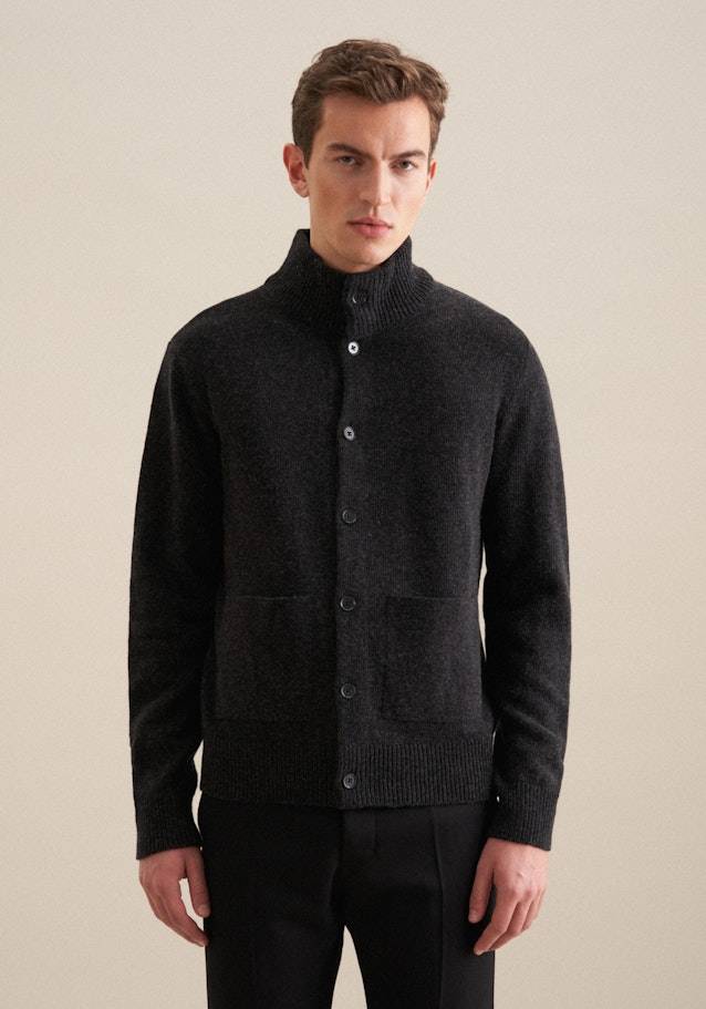 Studio Seidensticker Stehkragen Strick-Jacke Regular