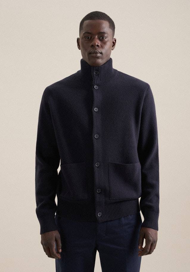 Studio Seidensticker Stehkragen Strick-Jacke Regular