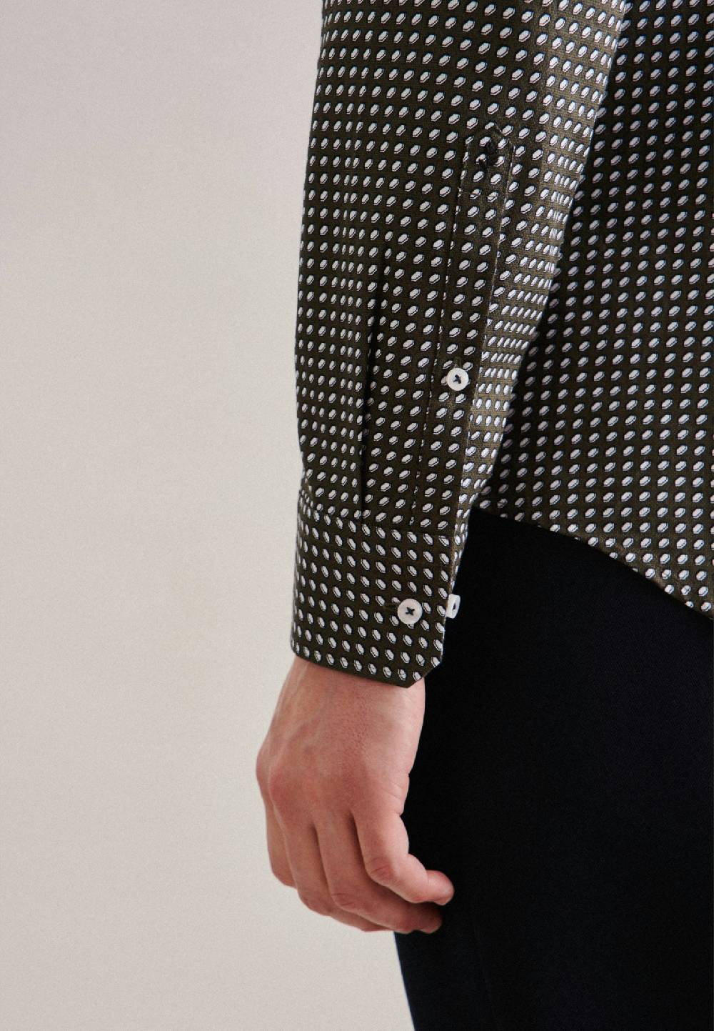 Studio Seidensticker Struktur Business Hemd In Shaped Mit Kentkragen