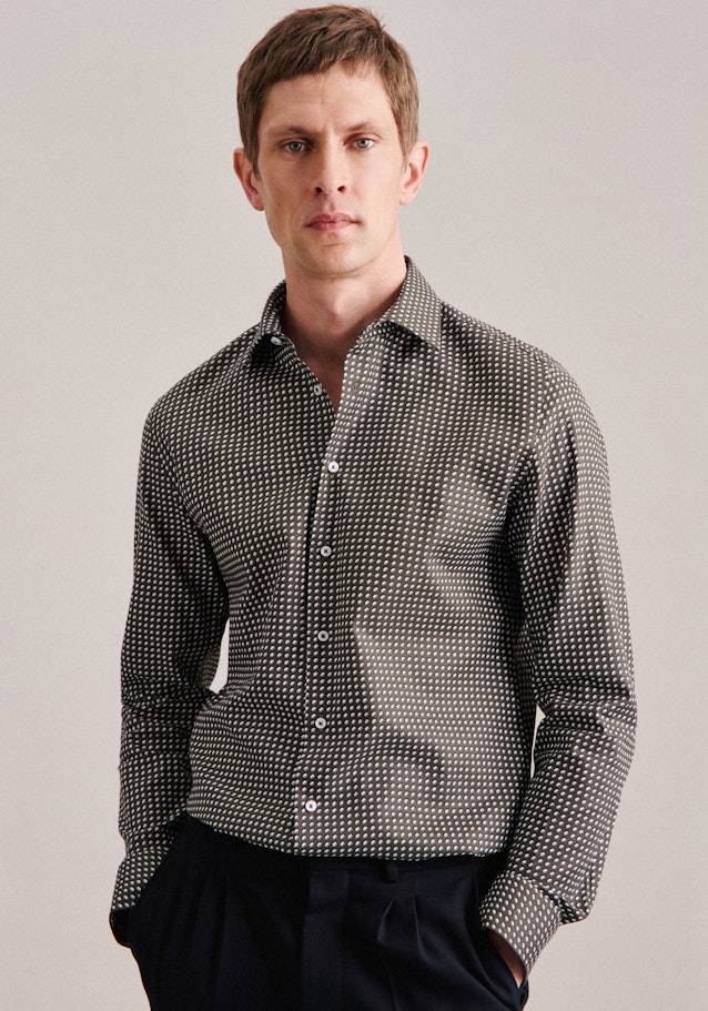 Studio Seidensticker Struktur Business Hemd in Shaped mit Kentkragen