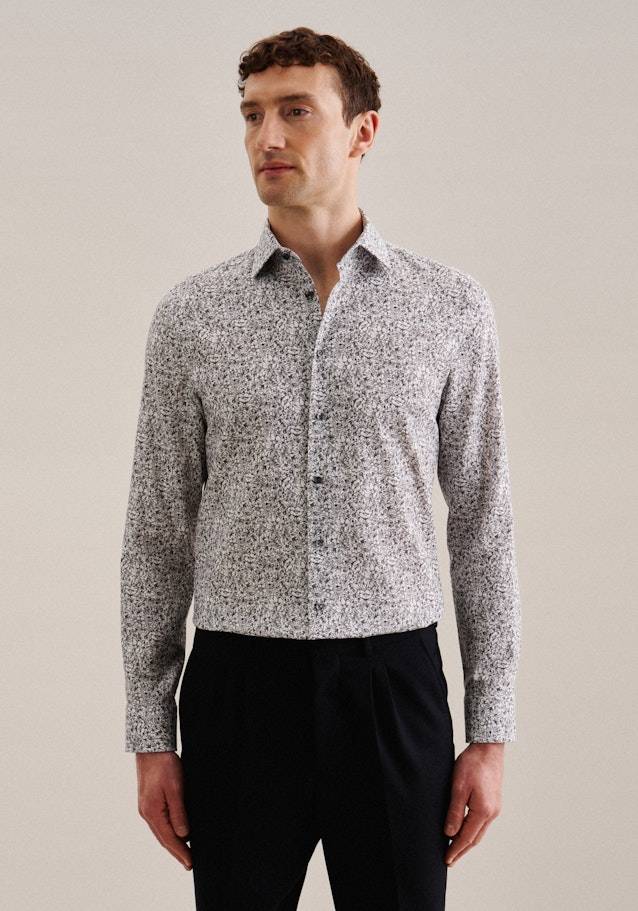 Studio Seidensticker Struktur Business Hemd in Shaped mit Kentkragen