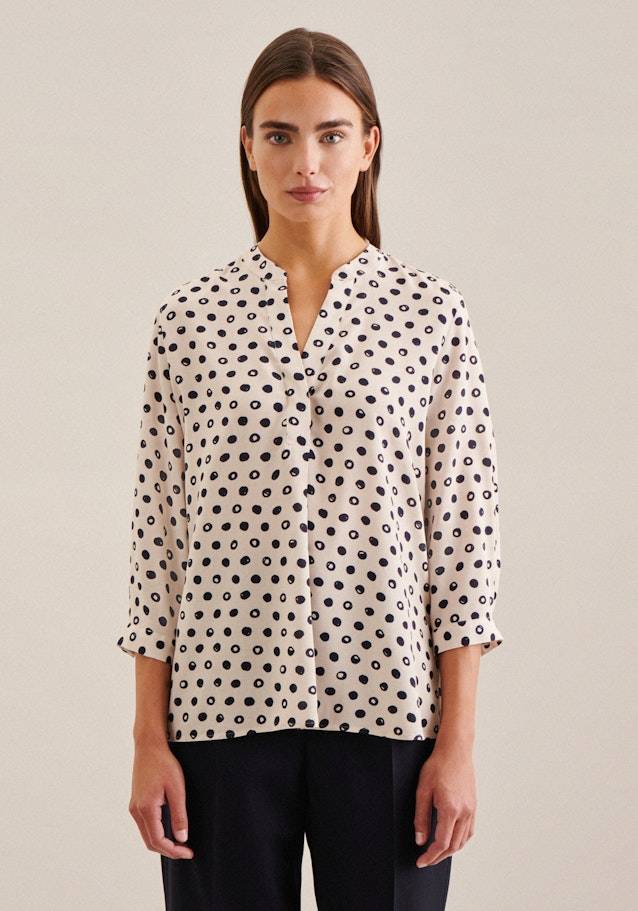 Studio Seidensticker 3/4-Arm Krepp Stehkragenbluse