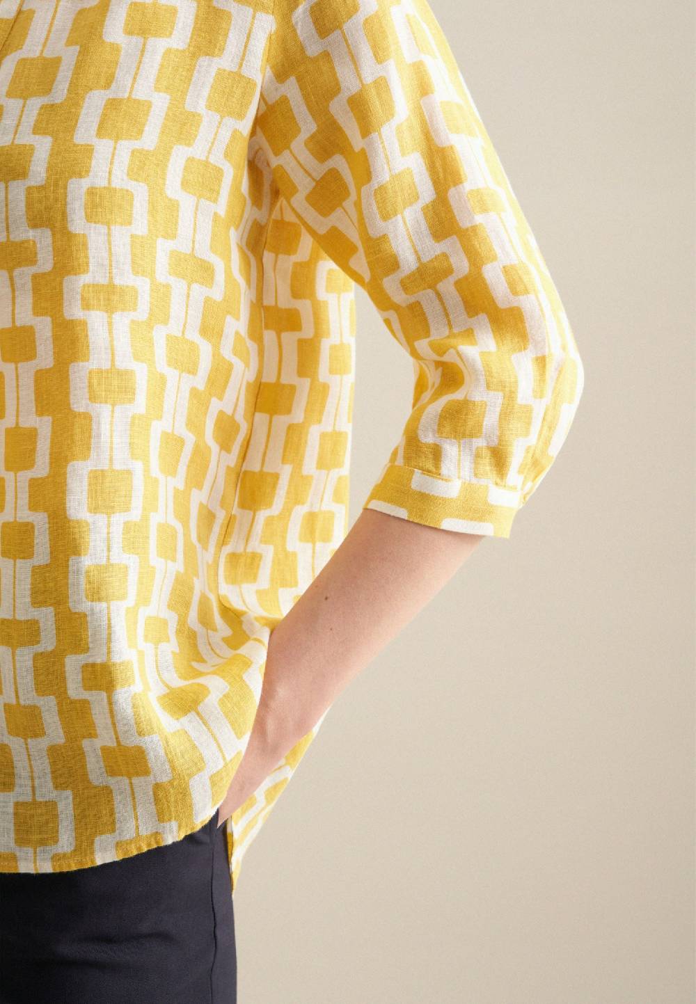 Studio Seidensticker 3/4-Arm Leinen Tunika