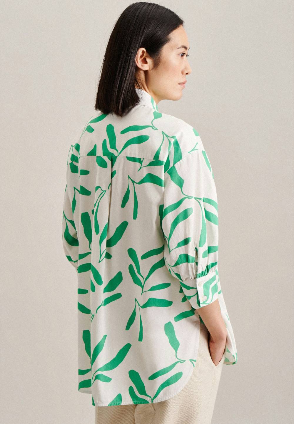 Studio Seidensticker 3/4-Arm Satin Schlupfbluse