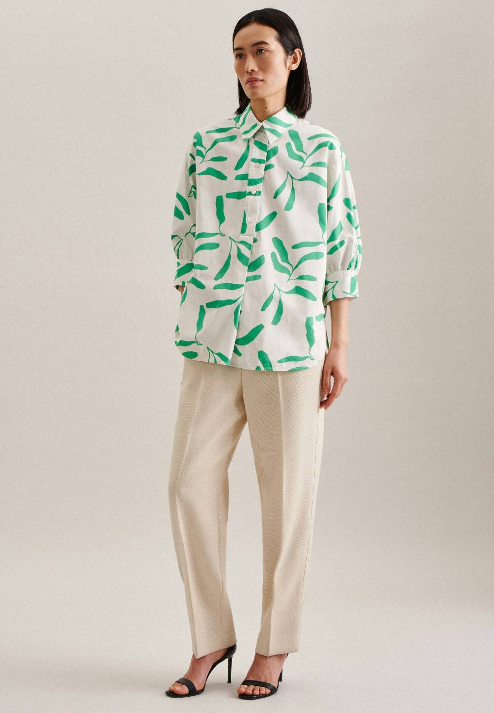 Studio Seidensticker 3/4-Arm Satin Schlupfbluse