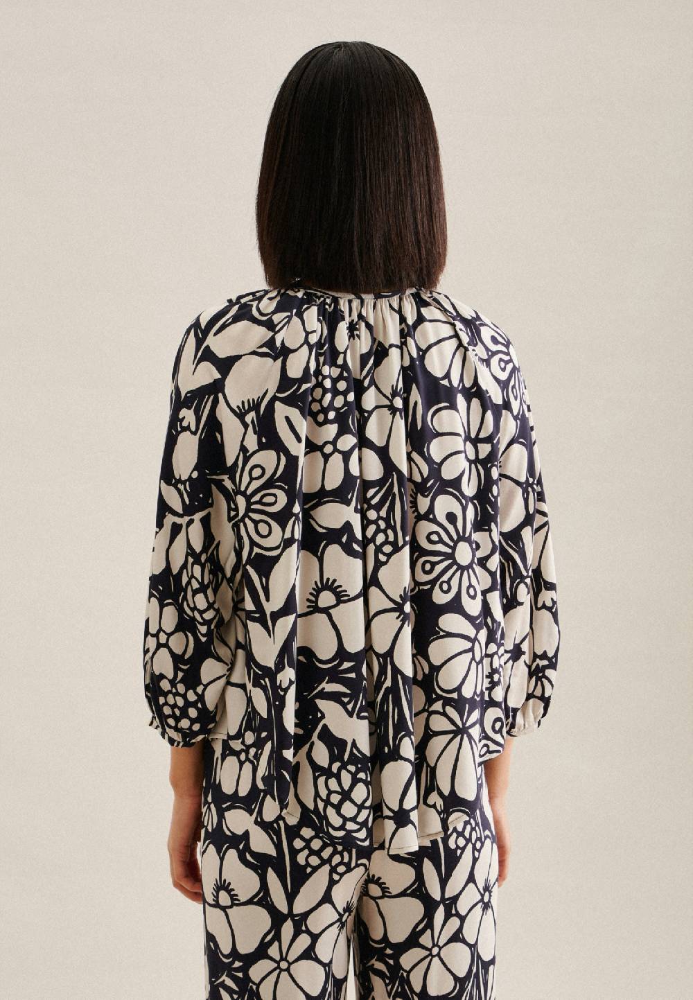 Studio Seidensticker 3/4-Arm Satin Shirtbluse