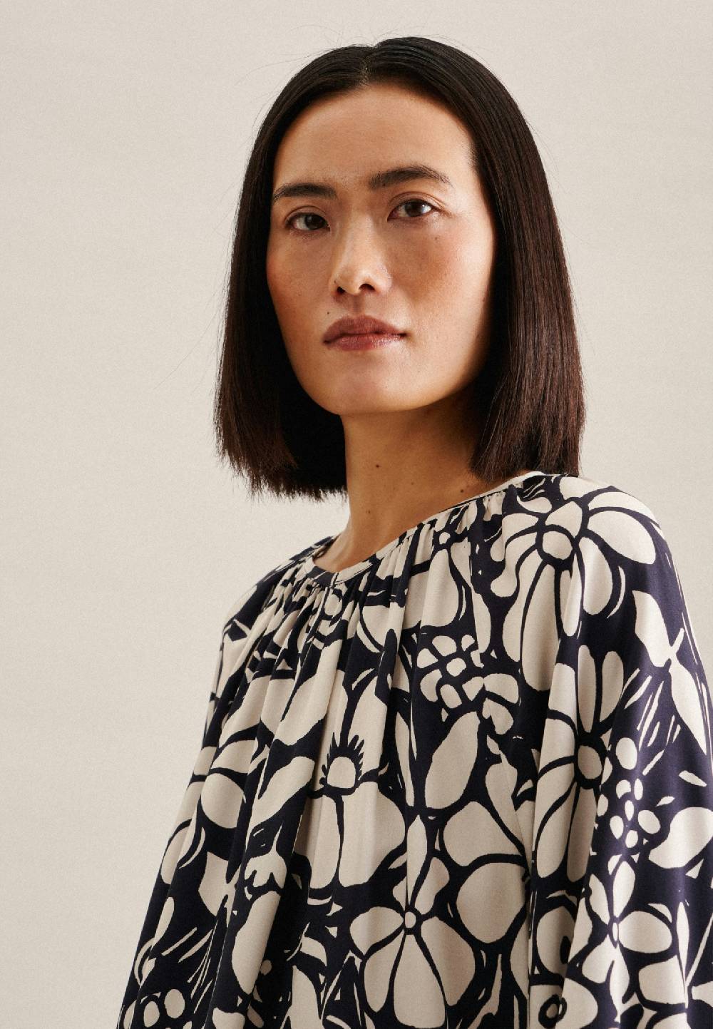 Studio Seidensticker 3/4-Arm Satin Shirtbluse