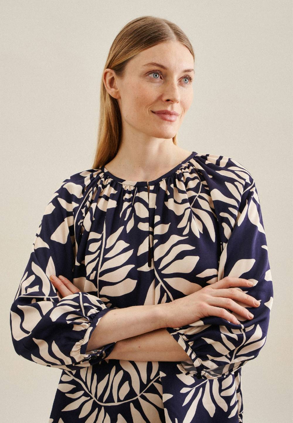 Studio Seidensticker 3/4-Arm Satin Shirtbluse