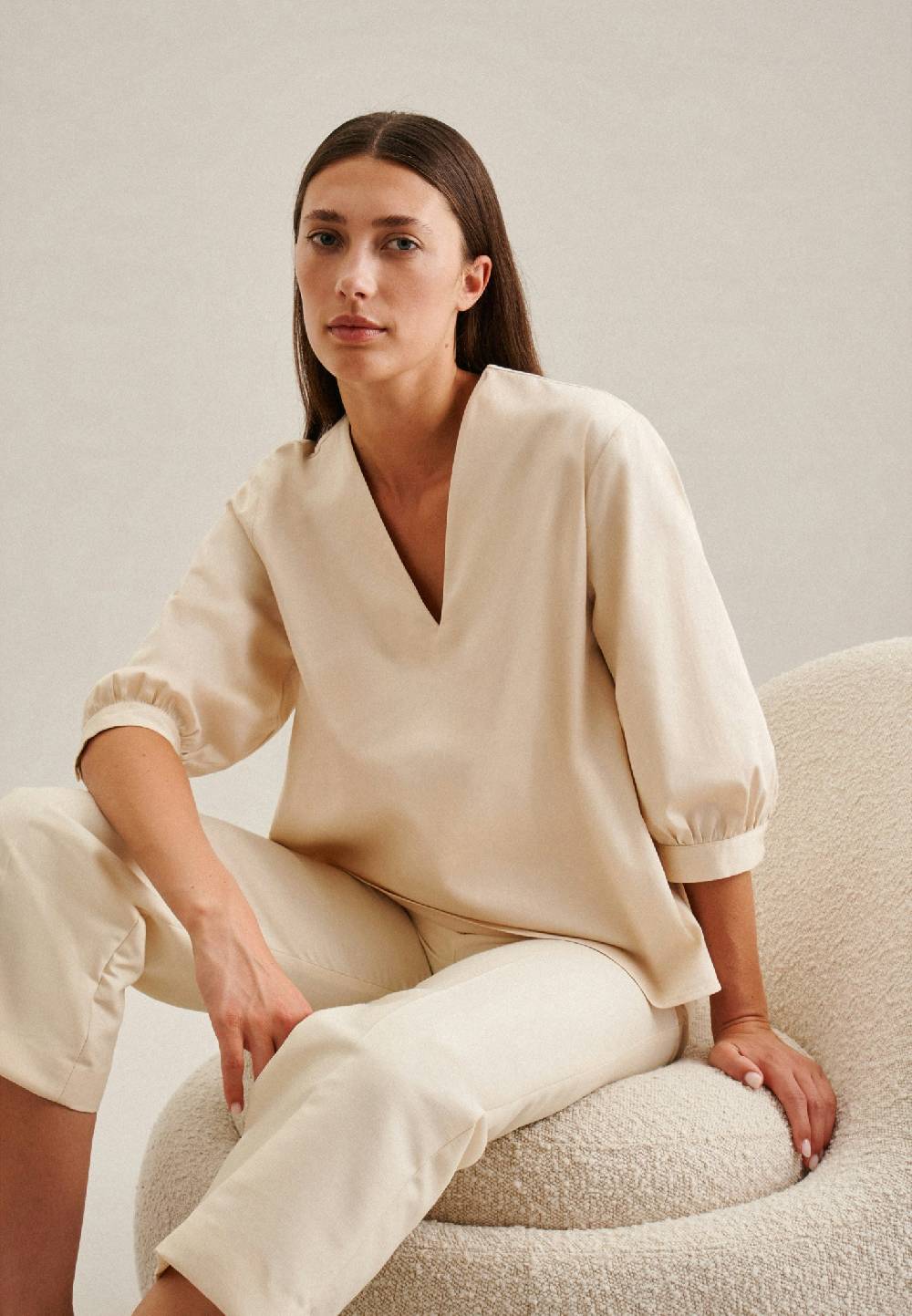 Studio Seidensticker 3/4-Arm Satin Tunika