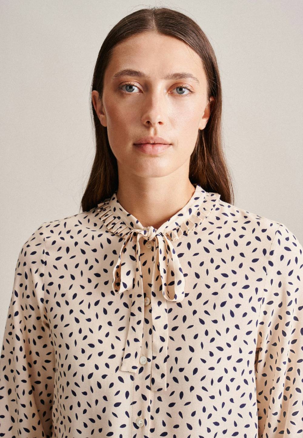 Studio Seidensticker Krepp Stehkragenbluse